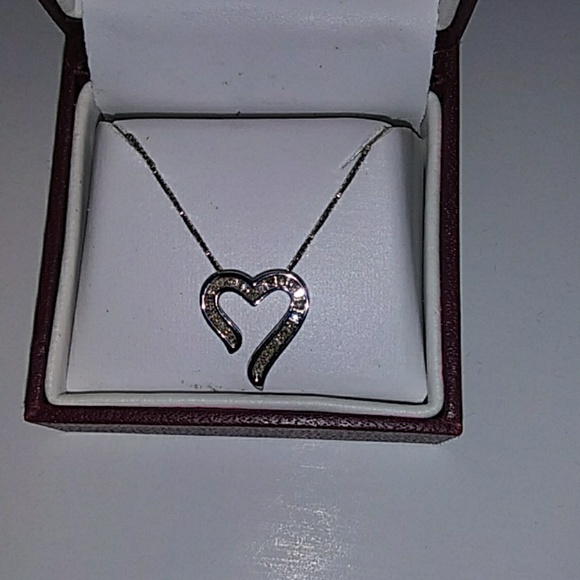 Helzberg Diamonds Jewelry - Open Heart Diamond Necklace